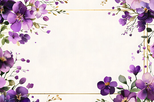 Create an invitation template for my wedding party watercolor background