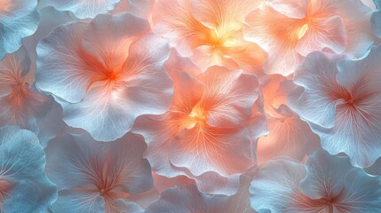 Poster - Floral watercolor concept. Vibrant blossoms with soft colors creating a serene floral background effect.