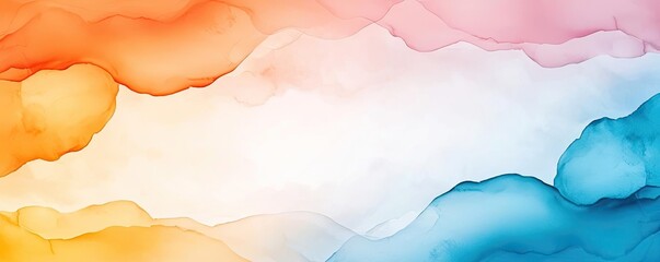 Poster - Ethereal watercolor concept. Colorful abstract background with fluid shapes and vibrant hues blending together beautifully.