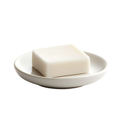 Wall Mural - soap dish advertisement isolated on white background full depth of field