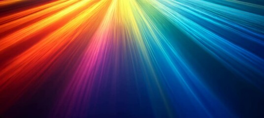 Wall Mural - shiny colorful rainbow light. generative video ai technology.