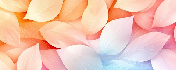 Poster - Floral watercolor concept. A vibrant and colorful background of softly layered petals in pastel hues.