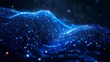 © Thirakun - Bright blue music notes weaving through a glowing digital sound wave in a visually captivating artistic form