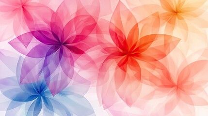 Poster - Floral watercolor concept. A vibrant abstract floral design featuring colorful petals and soft gradients.