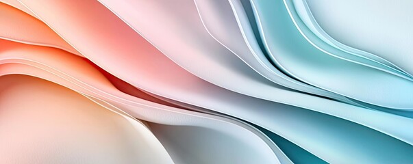 Poster - Ethereal watercolor concept. Abstract waves of color create a soothing and modern visual experience.