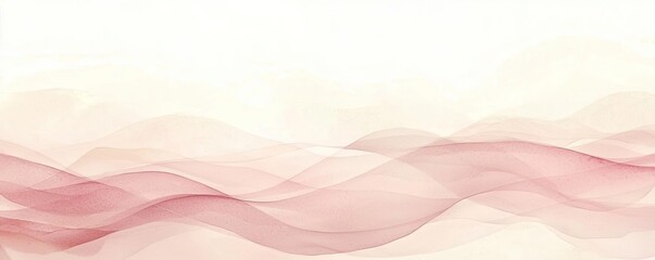 Poster - Light pink watercolor idea. Soft, flowing abstract waves in gentle hues create a serene and calming background effect.