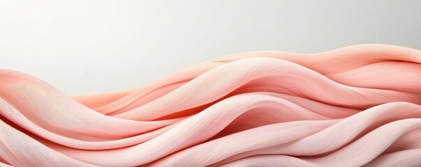 Poster - Light pink watercolor idea. Soft pink waves flowing in an abstract design, perfect for modern backgrounds.