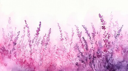 Poster - Light pink watercolor idea. A vibrant, watercolor-inspired floral design with shades of pink and purple hues.