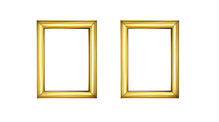 Poster - Elegant Double Rectangle Gold Frames for Display Generative AI
