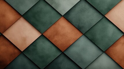 Poster - Geometric watercolor concept. Textured geometric pattern in earthy tones creates a captivating modern backdrop.