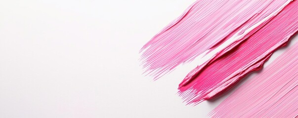Poster - Light pink watercolor idea. Vibrant pink paint strokes on a clean white background for creative projects.