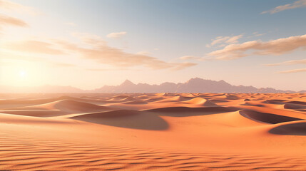 Poster - Golden Desert Sunset Panorama