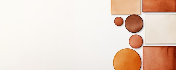 Aufkleber - Geometric watercolor concept. Colorful geometric shapes arranged creatively on a minimalist background.