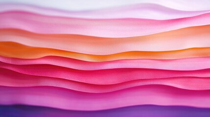 Poster - Minimalist watercolor idea. Colorful layers of paper showcasing a gradient of pinks and oranges.