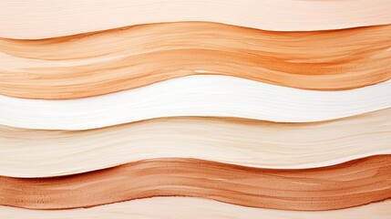 Poster - Neutral watercolor concept. Elegant color palette showcasing smooth waves of skin tones and neutrals for design.