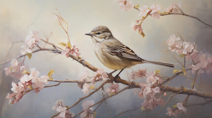 Naklejka na meble Delicate Bird Amidst Blossoming Spring