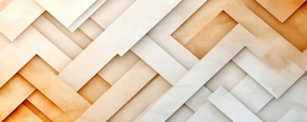 Poster - Neutral watercolor concept. Abstract layered background with warm tones and geometric shapes for creative designs.