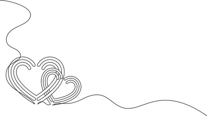 Wall Mural - Valentine background with ornament line art style, vector illustration eps 10