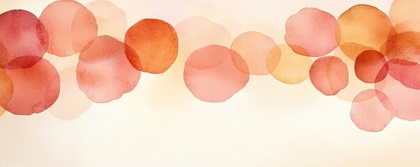 Poster - Neutral watercolor concept. Soft watercolor circles in dreamy tones, perfect for backgrounds or artistic projects.