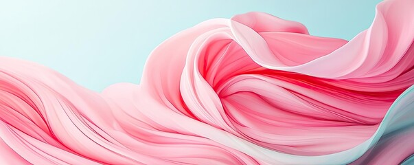 Poster - Playful watercolor concept. Fluid waves of pink and soft colors create a dreamy abstract background or texture.