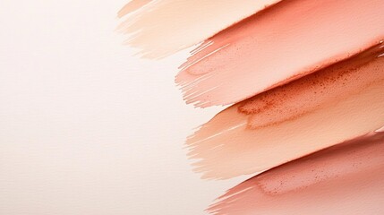 Poster - Neutral watercolor concept. Beautiful pastel color swatches blending together on a soft background.