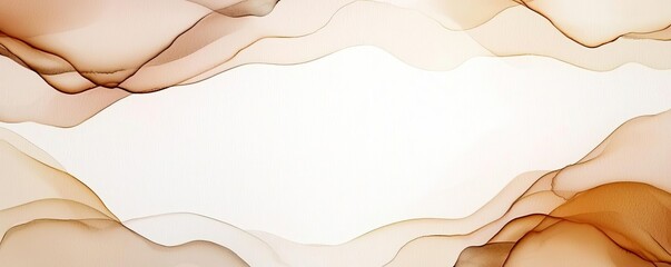 Poster - Neutral watercolor concept. Abstract design showcasing flowing shapes and soft colors for creative projects.