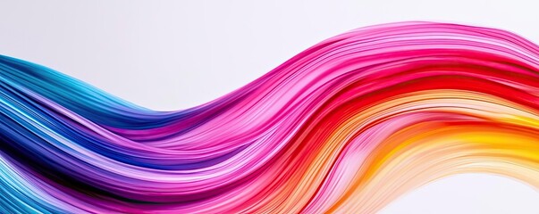 Poster - Playful watercolor concept. Vibrant waves of color blending beautifully in a smooth abstract design.