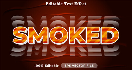 Poster - Smoked text effect, trendy graphic style editable text