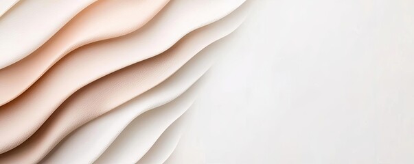 Poster - Neutral watercolor concept. Abstract layers of soft paper textures in warm tones for creative backgrounds.