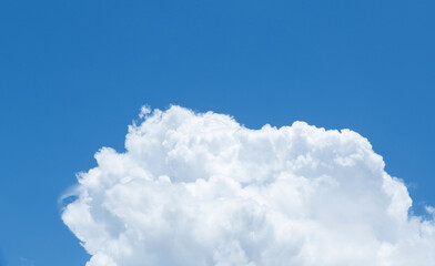 Wall Mural - big white clouds on clear sky