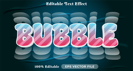 Poster - bubble text effect, trendy graphic style editable text