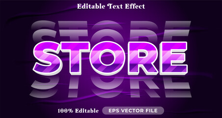 Poster - Store text effect, trendy graphic style editable text