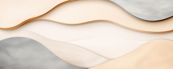 Poster - Neutral watercolor concept. Elegant abstract layers in soft neutral tones create a soothing visual landscape.