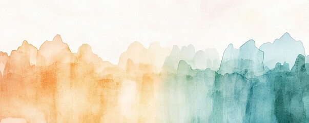 Poster - Neutral watercolor concept. Abstract watercolor background with soft hues blending beautifully and evoking calmness.