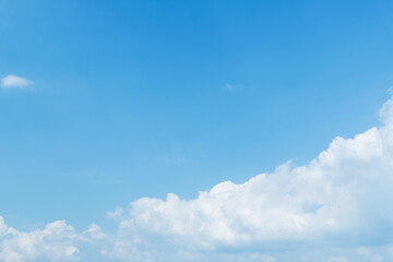 Wall Mural - background of blue sky with big white cloud