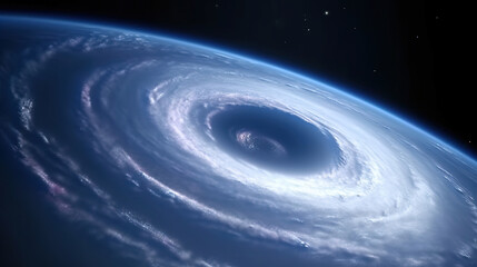 Wall Mural - Earth's Atmospheric Vortex from Space