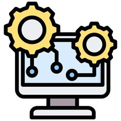 Poster - Computing Outline Color Icon