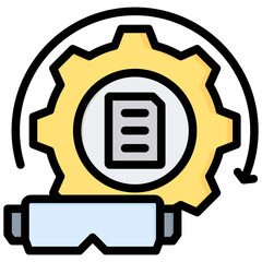 Poster - Spatial Process Outline Color Icon