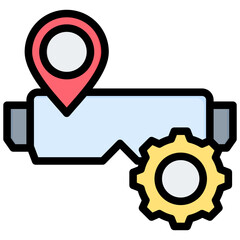 Poster - Spatial Mapping Engine Outline Color Icon