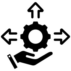 Poster - Decision Making System Glyph Icon