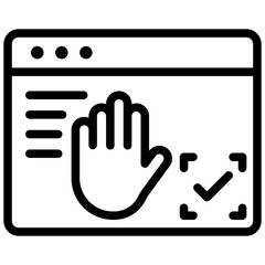 Poster - Gesture Recognition Outline Icon