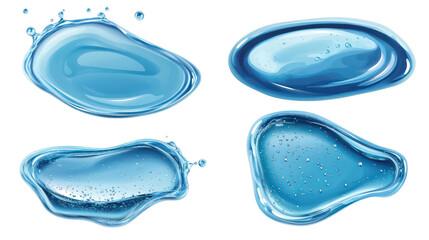 Poster - Water Drops on Transparent Background Generative AI