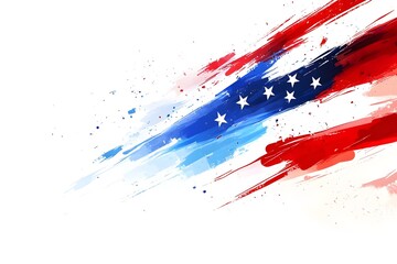 Wall Mural - American Flag Symbol Background, Generative AI