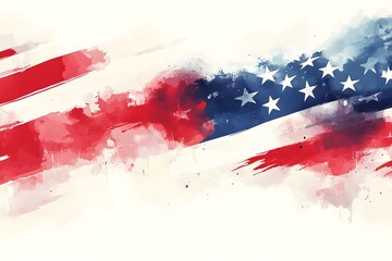 Wall Mural - American Flag Symbol Background, Generative AI