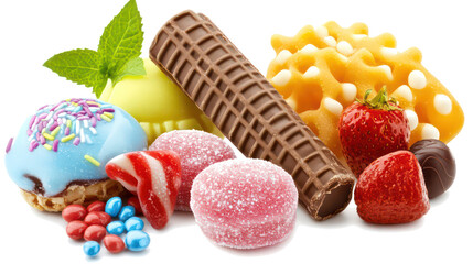 Poster - Colorful Assortment of Candies and Sweets on Display Generative AI