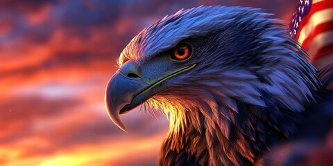 Wall Mural - portrait of a eagle