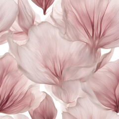 Poster - A soft and elegant close-up of delicate pink petals, creating a gentle and dreamy atmosphere with a fluid, translucent quality.