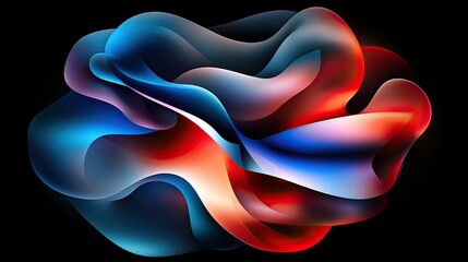 Aufkleber - Dynamic abstract waves of color digital art modern aesthetic vibrant environment artistic viewpoint