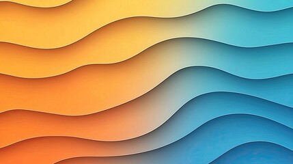 Aufkleber - Dynamic waves of color flowing across a gradient background abstract design digital art modern aesthetic