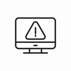 Poster - System warning alert message icon vector sign